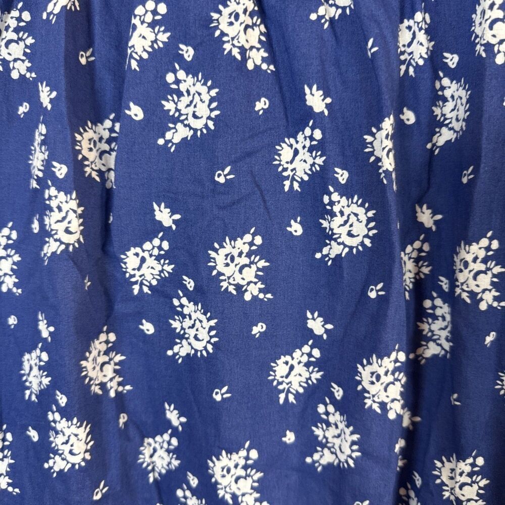 J. Crew Blue Floral Blouse Size XL Preowned - Picture 12 of 15
